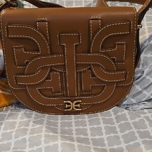 Sam Edelman Tan Crossbody Bag with Gold Accent